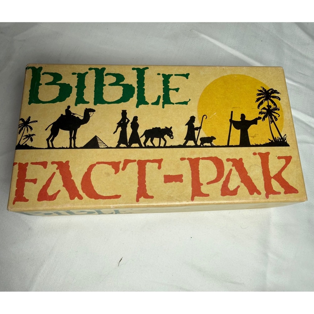 Vintage 1975 Bible Fact-Pak 576 Flash Cards Gospel Publishing House Trivia Game